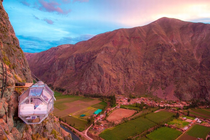 Khách sạn có 'một không hai' trên thế giới, chênh vênh trên vách đá ở Peru