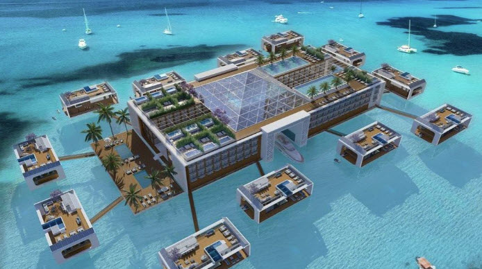 Khách sạn nổi trên biển đầu tiên của thế giới ở Dubai