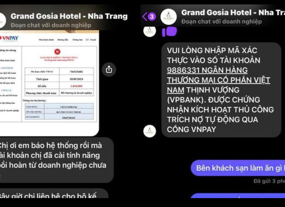 Giả danh khách sạn lừa tiền đặt cọc khách hàng
