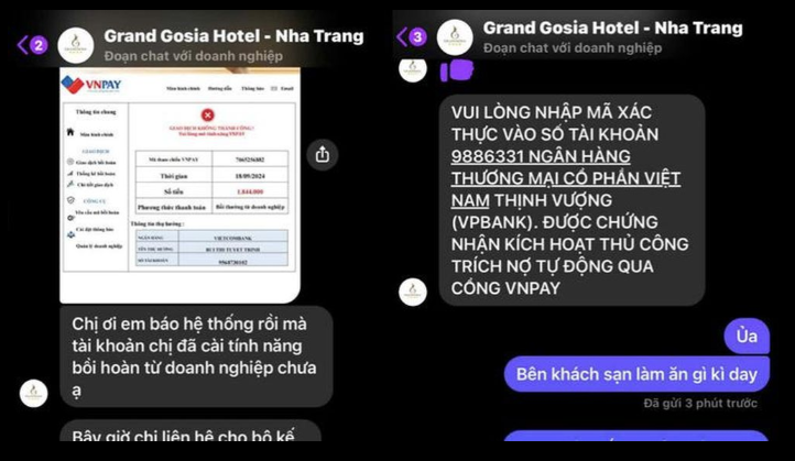 Giả danh khách sạn lừa tiền đặt cọc khách hàng