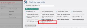 Phân quyền Được thêm âm tiền trả trước để điều chỉnh nếu thêm nhầm trả trước