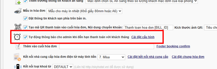 Tự động thông báo tin nhắn zalo cho admin khi phòng đến hạn thanh toán