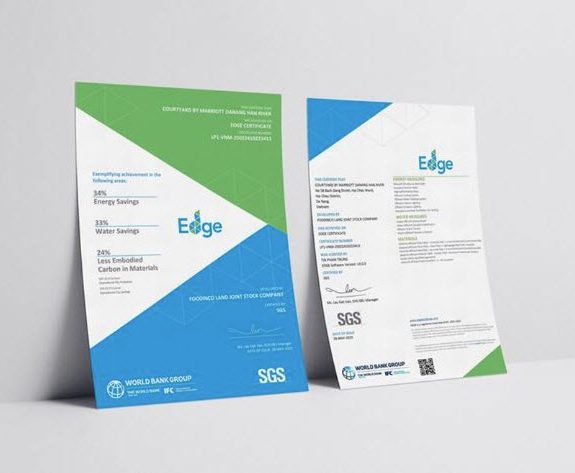 Chứng nhận EDGE quốc tế - minh chứng tiêu chuẩn “xanh” của Courtyard by Marriott Danang Han River.