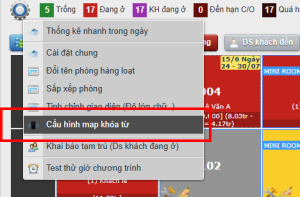 Cấu hình map khóa từ phần mềm quản lý khách sạn Skyhotel