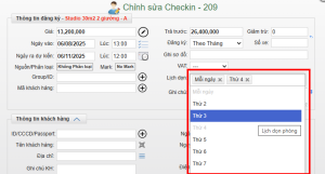 tính năng setup lịch dọn phòng trên phần mềm quản lý khách sạn Skyhotel
