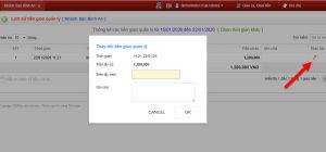 Chỉnh sửa lại tiền giao quản lý trong phần mềm quản lý khách sạn Skyhotel