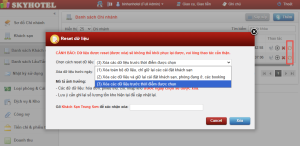 Tính năng tự reset dữ liệu cho tài khoản full admin
