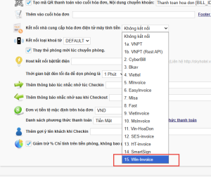 Kết nối hóa đơn điện tử phần mềm khách sạn Skyhotel với WinInvoice