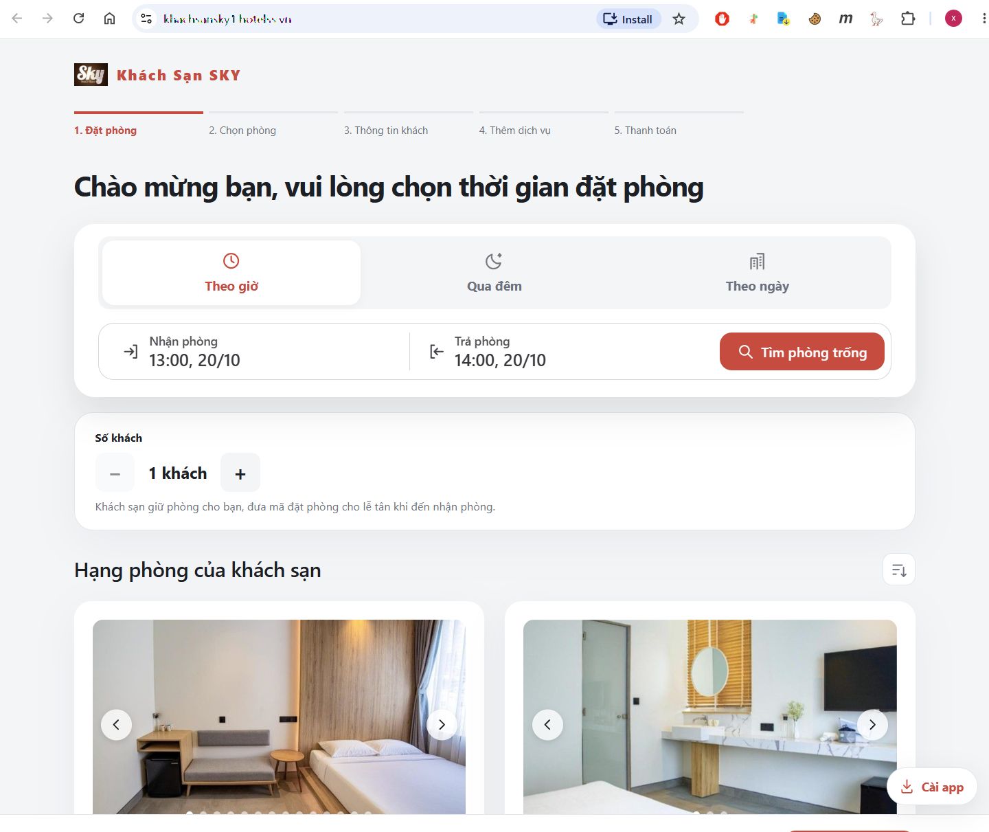 Tính năng APP checkin Skyhotel, phần mềm quản lý khách sạn